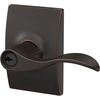 image:imageSchlage F10 ACC 622 Accent Door Lever Hall amp Closet Passage Lock Matte BlackAged Bronze