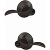 image:imageSchlage F10 ACC 622 Accent Door Lever Hall amp Closet Passage Lock Matte BlackAged Bronze