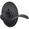image:imageSchlage F10 ACC 622 Accent Door Lever Hall amp Closet Passage Lock Matte BlackAged Bronze