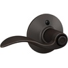 image:imageSchlage F10 ACC 622 Accent Door Lever Hall amp Closet Passage Lock Matte BlackAged Bronze