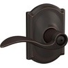 image:imageSchlage F10 ACC 622 Accent Door Lever Hall amp Closet Passage Lock Matte BlackAged Bronze