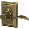 image:imageSchlage F10 ACC 622 Accent Door Lever Hall amp Closet Passage Lock Matte BlackAntique Brass