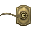 image:imageSchlage F10 ACC 622 Accent Door Lever Hall amp Closet Passage Lock Matte BlackAntique Brass