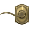 image:imageSchlage F10 ACC 622 Accent Door Lever Hall amp Closet Passage Lock Matte BlackAntique Brass