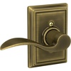 image:imageSchlage F10 ACC 622 Accent Door Lever Hall amp Closet Passage Lock Matte BlackAntique Brass
