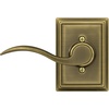 image:imageSchlage F10 ACC 622 Accent Door Lever Hall amp Closet Passage Lock Matte BlackAntique Brass