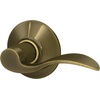 image:imageSchlage F10 ACC 622 Accent Door Lever Hall amp Closet Passage Lock Matte BlackAntique Brass