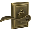 image:imageSchlage F10 ACC 622 Accent Door Lever Hall amp Closet Passage Lock Matte BlackAntique Brass