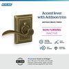 image:imageSchlage F10 ACC 622 Accent Door Lever Hall amp Closet Passage Lock Matte BlackAntique Brass