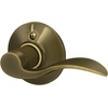 image:imageSchlage F10 ACC 622 Accent Door Lever Hall amp Closet Passage Lock Matte BlackAntique Brass