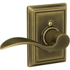 image:imageSchlage F10 ACC 622 Accent Door Lever Hall amp Closet Passage Lock Matte BlackAntique Brass