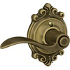 image:imageSchlage F10 ACC 622 Accent Door Lever Hall amp Closet Passage Lock Matte BlackAntique Brass