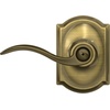 image:imageSchlage F10 ACC 622 Accent Door Lever Hall amp Closet Passage Lock Matte BlackAntique Brass