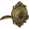 image:imageSchlage F10 ACC 622 Accent Door Lever Hall amp Closet Passage Lock Matte BlackAntique Brass