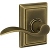 image:imageSchlage F10 ACC 622 Accent Door Lever Hall amp Closet Passage Lock Matte BlackAntique Brass