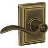 image:imageSchlage F10 ACC 622 Accent Door Lever Hall amp Closet Passage Lock Matte BlackAntique Brass