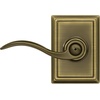 image:imageSchlage F10 ACC 622 Accent Door Lever Hall amp Closet Passage Lock Matte BlackAntique Brass