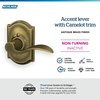 image:imageSchlage F10 ACC 622 Accent Door Lever Hall amp Closet Passage Lock Matte BlackAntique Brass