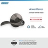 image:imageSchlage F10 ACC 622 Accent Door Lever Hall amp Closet Passage Lock Matte BlackAntique Pewter