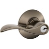 image:imageSchlage F10 ACC 622 Accent Door Lever Hall amp Closet Passage Lock Matte BlackAntique Pewter