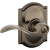 image:imageSchlage F10 ACC 622 Accent Door Lever Hall amp Closet Passage Lock Matte BlackAntique Pewter