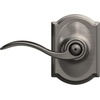 image:imageSchlage F10 ACC 622 Accent Door Lever Hall amp Closet Passage Lock Matte BlackAntique Pewter