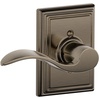 image:imageSchlage F10 ACC 622 Accent Door Lever Hall amp Closet Passage Lock Matte BlackAntique Pewter