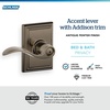 image:imageSchlage F10 ACC 622 Accent Door Lever Hall amp Closet Passage Lock Matte BlackAntique Pewter