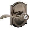 image:imageSchlage F10 ACC 622 Accent Door Lever Hall amp Closet Passage Lock Matte BlackAntique Pewter