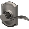 image:imageSchlage F10 ACC 622 Accent Door Lever Hall amp Closet Passage Lock Matte BlackAntique Pewter