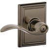image:imageSchlage F10 ACC 622 Accent Door Lever Hall amp Closet Passage Lock Matte BlackAntique Pewter