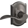 image:imageSchlage F10 ACC 622 Accent Door Lever Hall amp Closet Passage Lock Matte BlackAntique Pewter