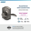 image:imageSchlage F10 ACC 622 Accent Door Lever Hall amp Closet Passage Lock Matte BlackAntique Pewter