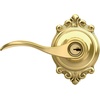 image:imageSchlage F10 ACC 622 Accent Door Lever Hall amp Closet Passage Lock Matte BlackBright Brass