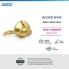 image:imageSchlage F10 ACC 622 Accent Door Lever Hall amp Closet Passage Lock Matte BlackBright Brass