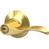 image:imageSchlage F10 ACC 622 Accent Door Lever Hall amp Closet Passage Lock Matte BlackBright Brass