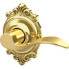 image:imageSchlage F10 ACC 622 Accent Door Lever Hall amp Closet Passage Lock Matte BlackBright Brass