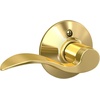 image:imageSchlage F10 ACC 622 Accent Door Lever Hall amp Closet Passage Lock Matte BlackBright Brass