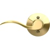 image:imageSchlage F10 ACC 622 Accent Door Lever Hall amp Closet Passage Lock Matte BlackBright Brass