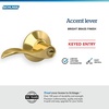 image:imageSchlage F10 ACC 622 Accent Door Lever Hall amp Closet Passage Lock Matte BlackBright Brass