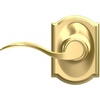 image:imageSchlage F10 ACC 622 Accent Door Lever Hall amp Closet Passage Lock Matte BlackBright Brass