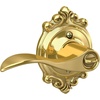 image:imageSchlage F10 ACC 622 Accent Door Lever Hall amp Closet Passage Lock Matte BlackBright Brass