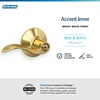 image:imageSchlage F10 ACC 622 Accent Door Lever Hall amp Closet Passage Lock Matte BlackBright Brass