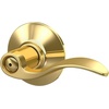image:imageSchlage F10 ACC 622 Accent Door Lever Hall amp Closet Passage Lock Matte BlackBright Brass