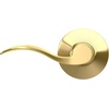 image:imageSchlage F10 ACC 622 Accent Door Lever Hall amp Closet Passage Lock Matte BlackBright Brass