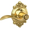 image:imageSchlage F10 ACC 622 Accent Door Lever Hall amp Closet Passage Lock Matte BlackBright Brass