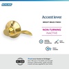 image:imageSchlage F10 ACC 622 Accent Door Lever Hall amp Closet Passage Lock Matte BlackBright Brass