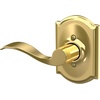 image:imageSchlage F10 ACC 622 Accent Door Lever Hall amp Closet Passage Lock Matte BlackBright Brass