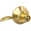 image:imageSchlage F10 ACC 622 Accent Door Lever Hall amp Closet Passage Lock Matte BlackBright Brass