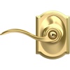 image:imageSchlage F10 ACC 622 Accent Door Lever Hall amp Closet Passage Lock Matte BlackBright Brass